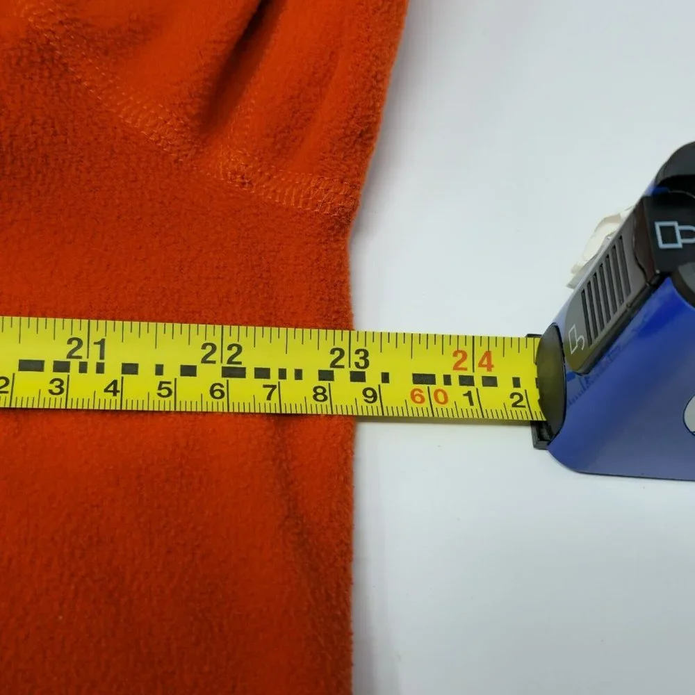 The North Face Fleece Lightweight 1/4 Zip Orange‎ Pullover Jacket Men's Large